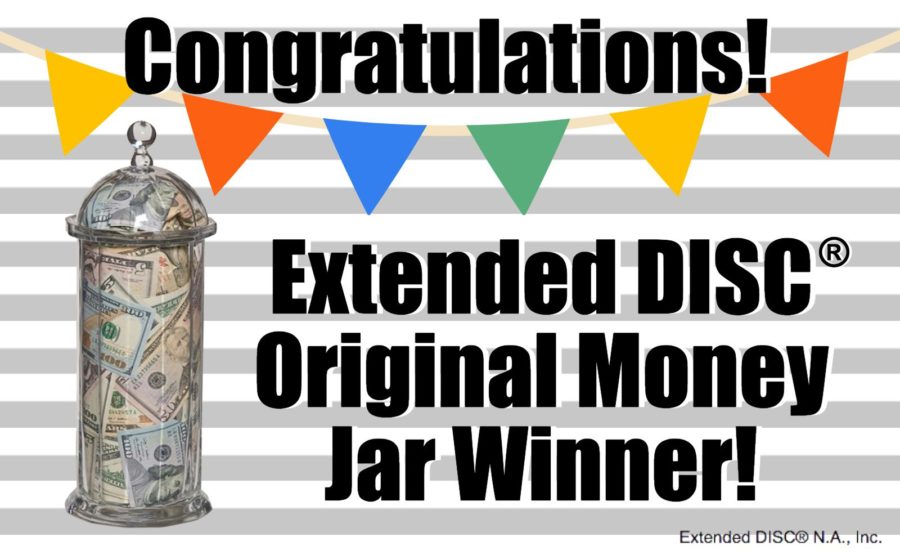Extended DISC Money Jar Winner